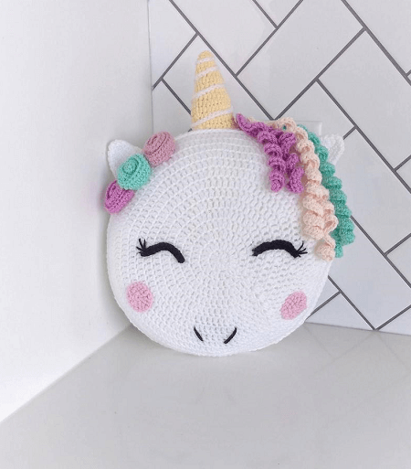 Unicorn Pillow Crochet Pattern by Yalis And Yabos Crochet