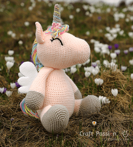 Winged Unicorn Amigurumi Pattern by Craft Passion