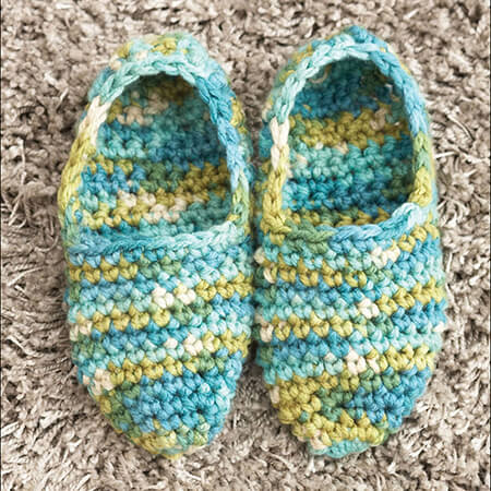 Bed Slippers From Yarnspirations