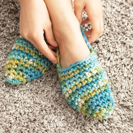 Bernat Crochet Bed Socks Free Pattern By Yarnspirations