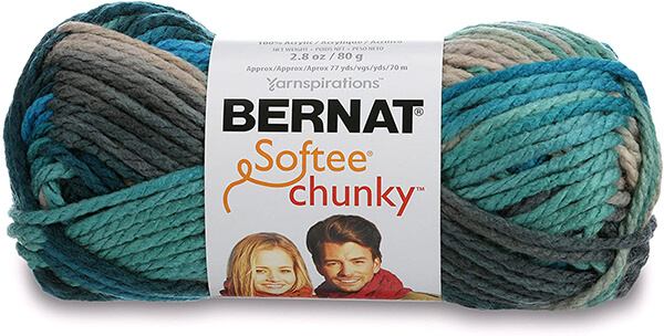 Bernat Softee Chunky Ombre Yarn Deep Waters From Amazon