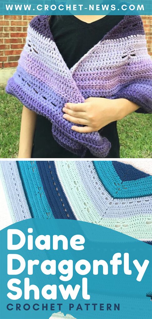 Diane Dragonfly Shawl Crochet Pattern