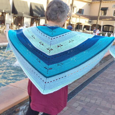 Diane Dragonfly Shawl Crochet Pattern Adult Size By Little Panda Mommy