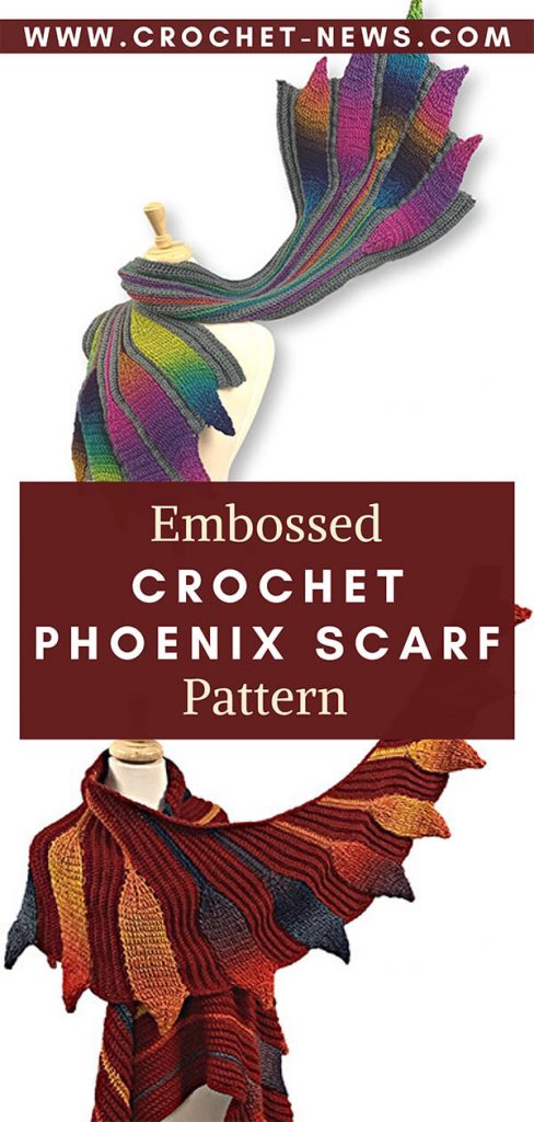 Embossed Crochet Phoenix Scarf Pattern