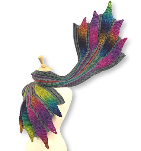 Embossed Phoenix Scarf Pattern By Bonita Patterns