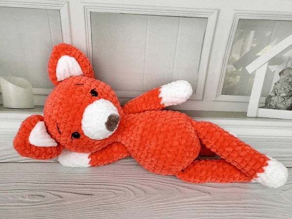 crochet fox stuffed animal