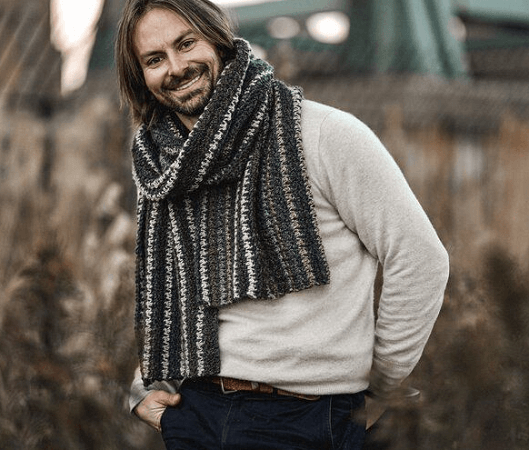 Bernard Houndstooth Scarf Crochet Pattern by Two Of Wands