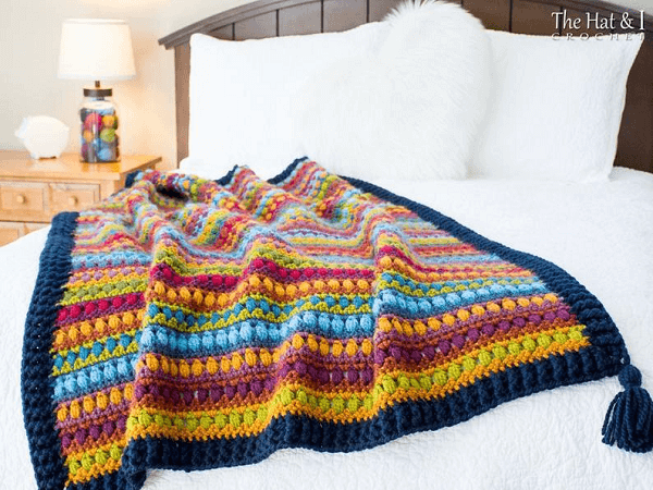 Bohemian Nights Blanket Crochet Pattern by The Hat And I