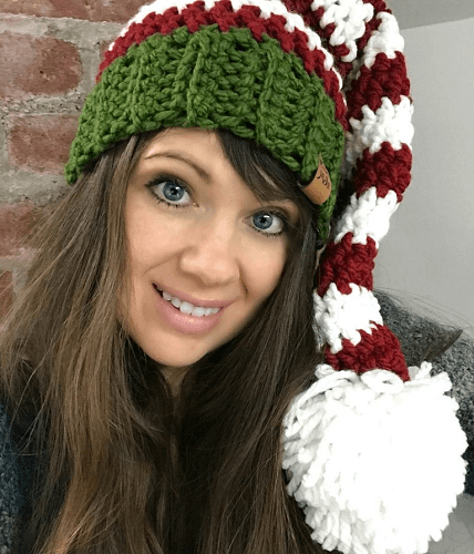 Christmas Elf Hat Crochet Pattern by MJs Off The Hook Designs