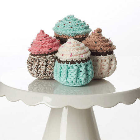 Crochet Cupcakes Pattern by Yarnspirations