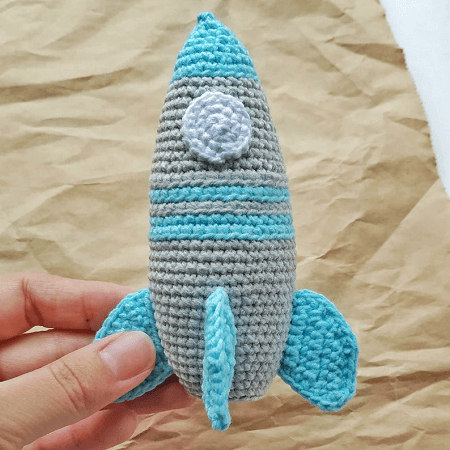 Crochet Space Rocket Toy Pattern by Mila Toys Patterns