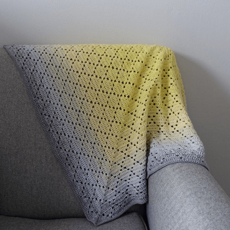 Dainty Diamonds Crochet Blanket Pattern by Ivy And Mabel