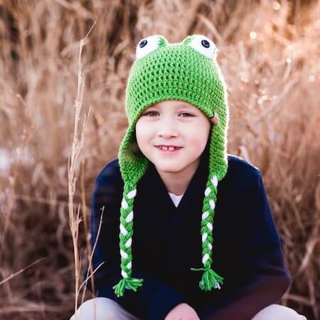 Frog Hat Crochet Pattern by Bailey Mille