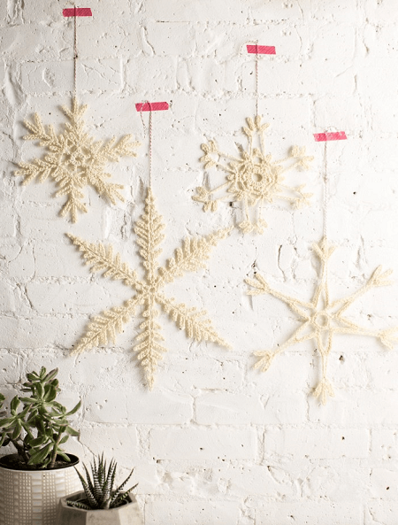 Giant Snowflakes Crochet Pattern by Flax & Twine