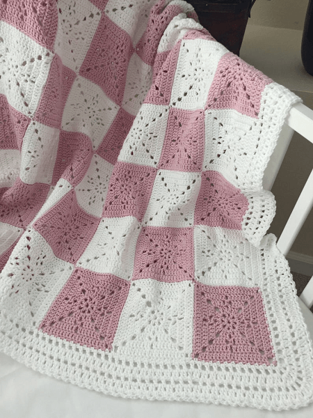 Granny Square Blanket Crochet Pattern by Deborah O Leary Pattern