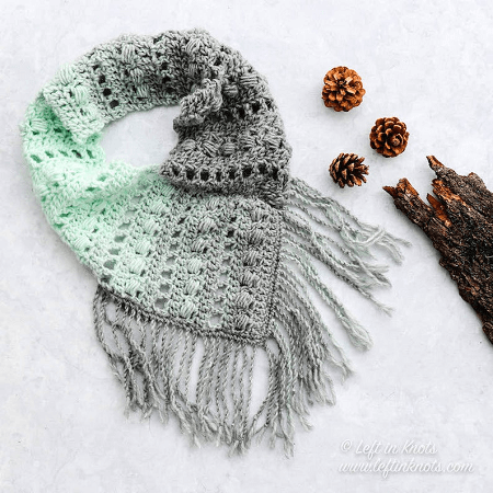 Mint Twist Crochet Scarf Pattern by Left In Knots