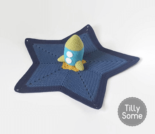 Rocket Lovey Crochet Pattern by Tilly Some