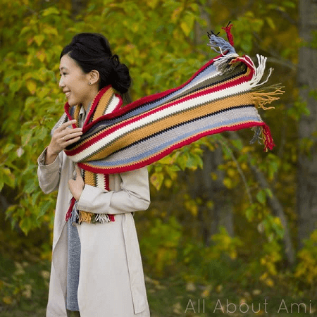  Rustic Canyon Crochet Scarf Pattern by All About Ami