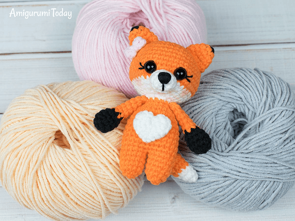 Tiny Amigurumi Fox Crochet Pattern by Amigurumi Today