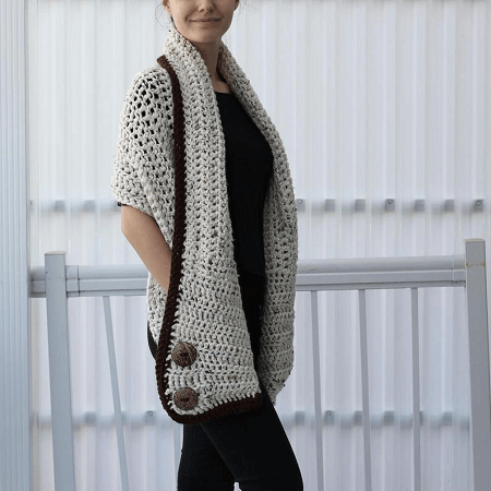 Wrap Scarf Crochet Pattern by The Easy Design