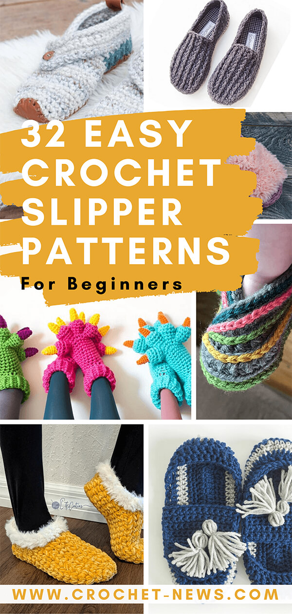 31 Easy Crochet Slippers Patterns For Beginners 