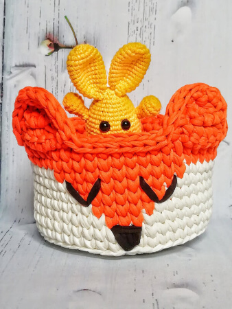 Animal Basket Crochet T-shirt Yarn Pattern By CroAmiToys