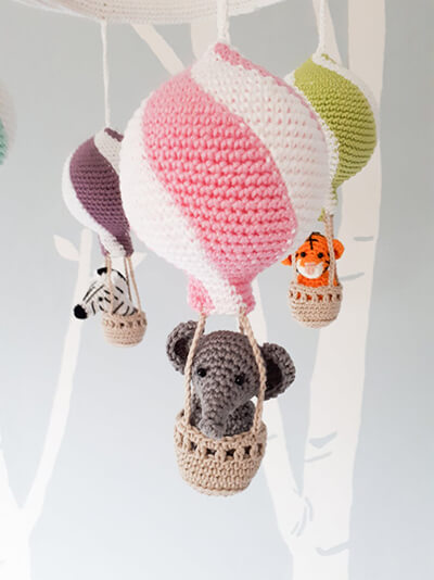 Crochet Elephant Mobile Pattern By Birdsandcrickets