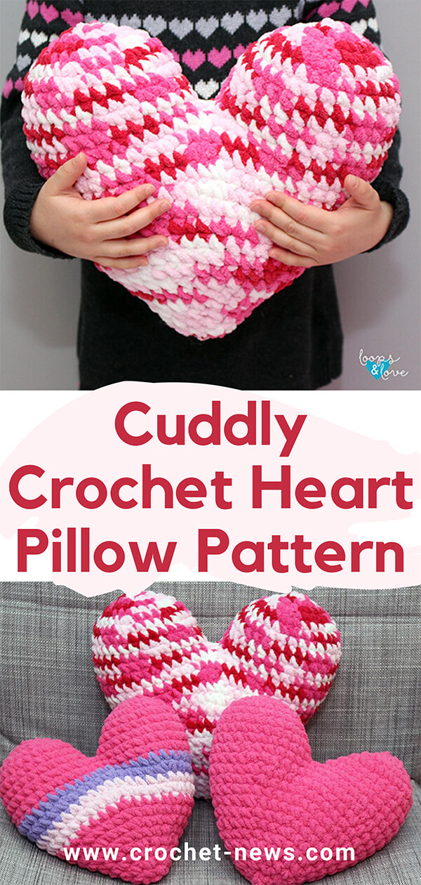 21 Crochet Heart Pillow Patterns Crochet News