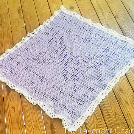 Filet Butterfly Blanket Crochet Pattern By The Lavender Chair