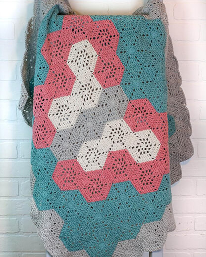 Hexagon Baby Butterfly Crochet Blanket Pattern