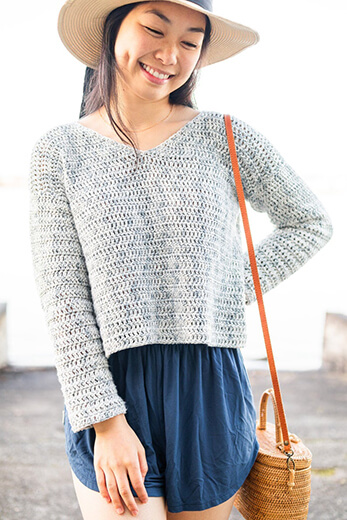 Crochet Cropped Sweater Pattern for Summer