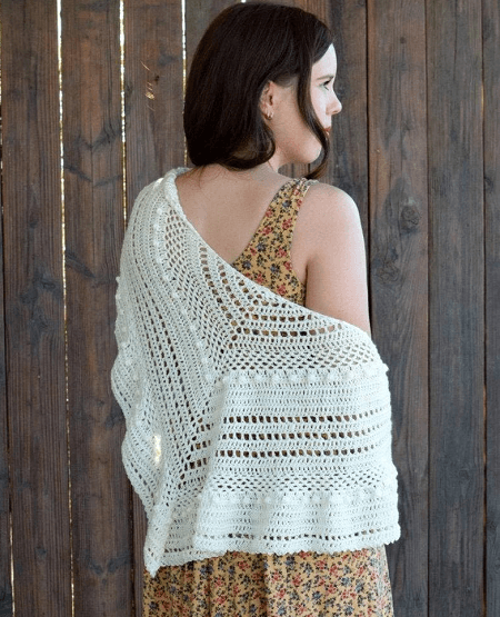 Al Fresco Shawl Crochet Pattern by Hooked On Homemade Happiness