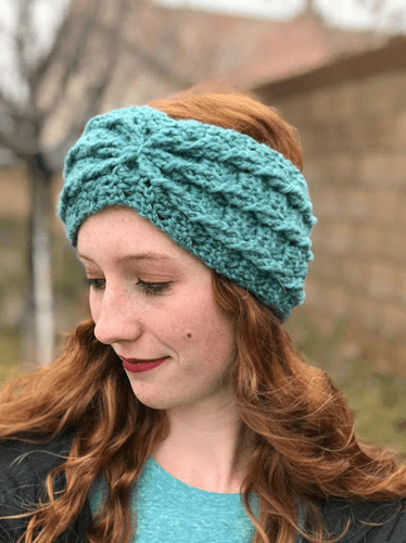 Alicia Ear Warmer Crochet Pattern by Desert Blossom Crafts