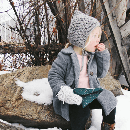 NEW Baby Infant Grey Hand Knitted Crochet Hat Beanie Bonnet Pixie 3-6 mths 