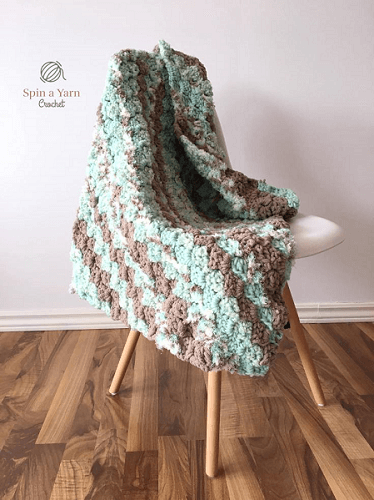Beachy Waves Baby Blanket Crochet Pattern by Spin A Yarn Crochet