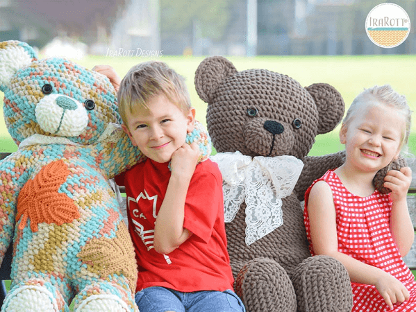 Big Teddy Bear Amigurumi Pattern by Ira Rott Patterns