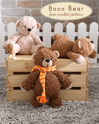 Boco Bear Free Crochet Pattern by Craft Passion