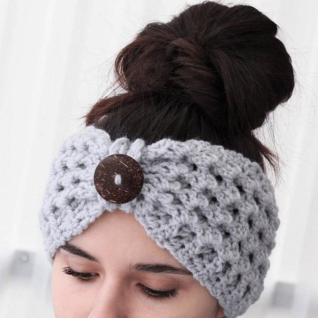Boho Ear Warmer Crochet Pattern by The Easy Design