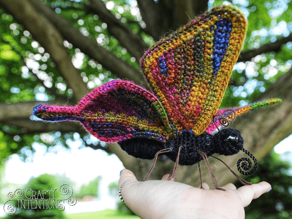 Butterfly Crochet Amigurumi Pattern by Crafty Intentions