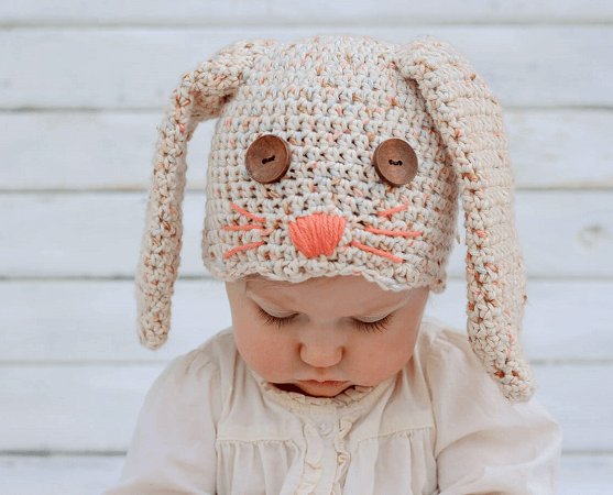 Crochet Baby Bunny Hat Pattern by Make And Do Crew