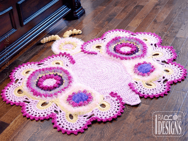 Rug Crochet Butterfly Pattern by Ira Rott Patterns