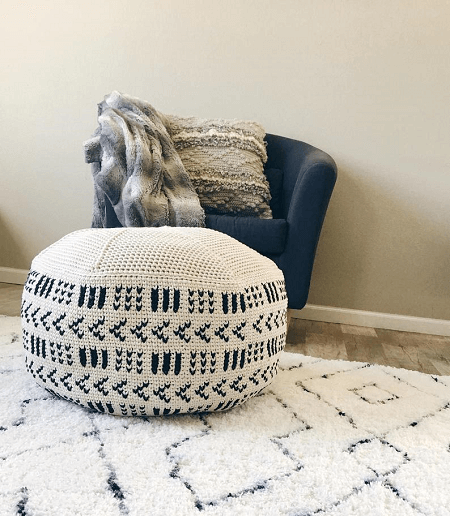 Crochet Floor Pouf Pattern by Sweet Everly B