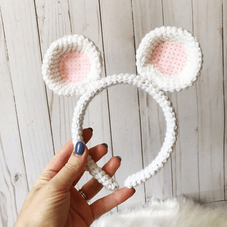 Headband Free Crochet Mouse Pattern by By Holleyshae