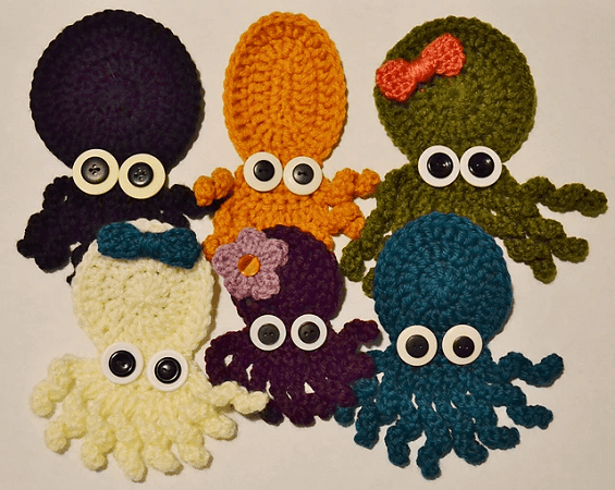 Applique Crochet Octopus Pattern by The Sequin Turtle