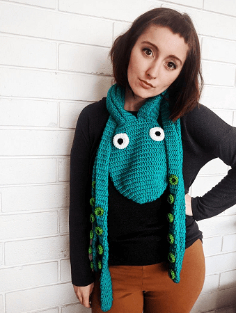 Crochet Octopus Scarf Pattern by Hello Happy