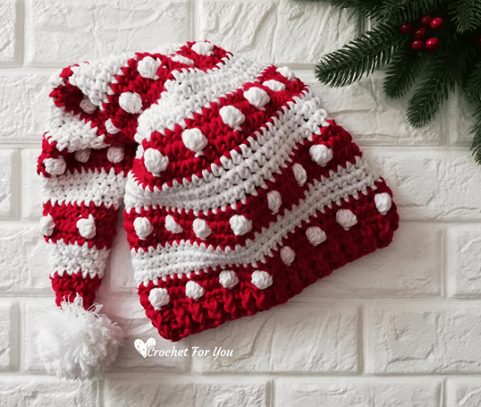 Crochet Santa Hat Pattern by Crochet For You Blog