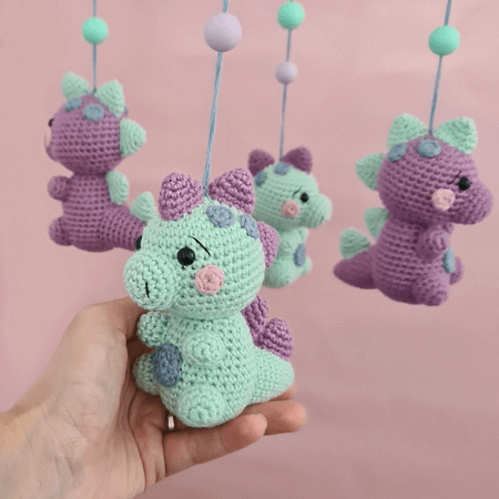 Dino Mobile Crochet Pattern by Hobbii