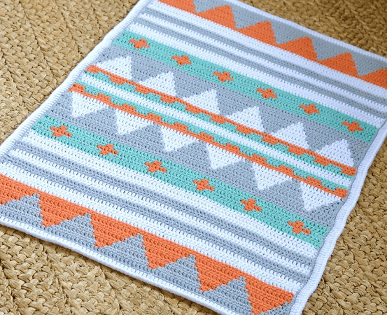 Easy Baby Blanket Pattern by Matilda's Meadow