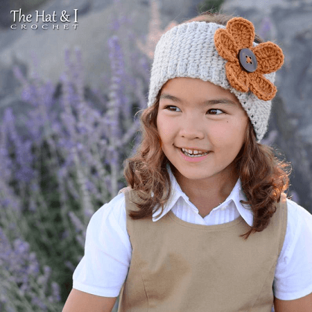 Flower Ear Warmer Crochet Pattern by The Hat And I