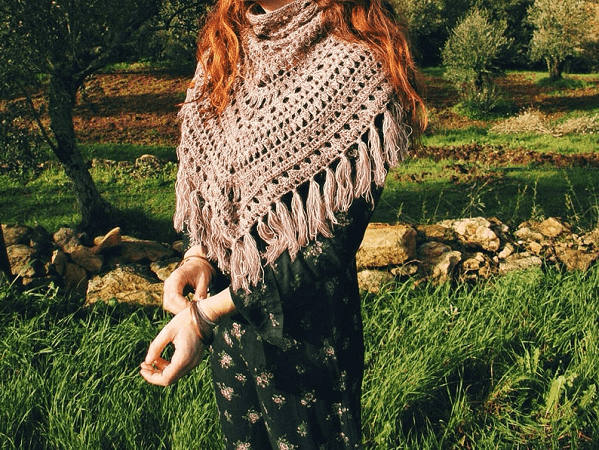 Folklore Crochet Shawl Pattern by The New Moon Crochet